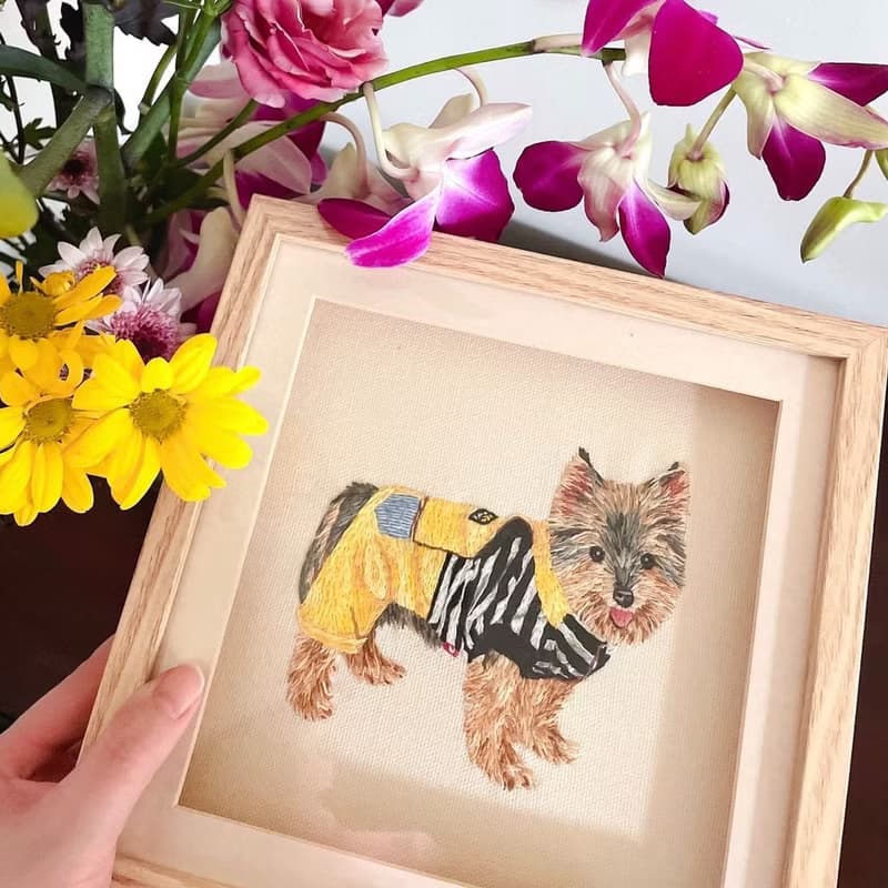 【專屬訂製禮】寵物刺繡框畫丨多尺寸訂製・企業貴賓禮・紀念贈禮
