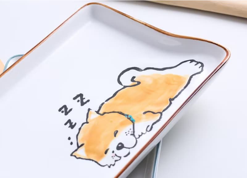 柴犬大學 - 柴犬創意碗盤 柴犬造型盤子 柴犬文創   送禮小物