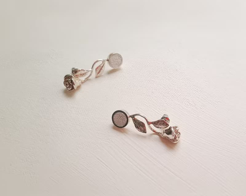 純銀玫瑰雨露 | 設計師VitalitéJewelry | 獨家永續珠寶款