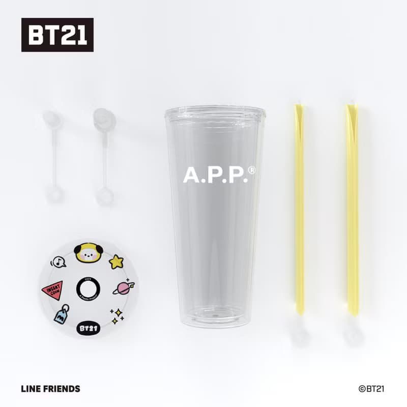 BT21 minini CHIMMY 透明吸吸杯