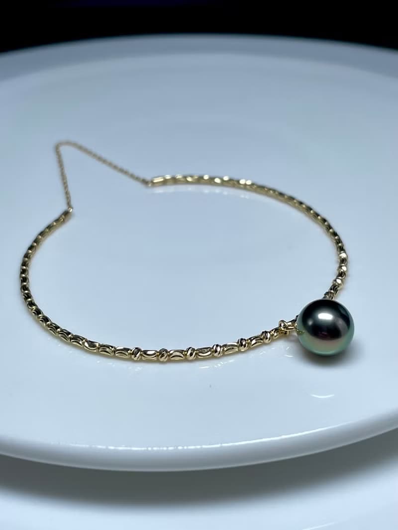 光影之滴大溪地天然珍珠南洋珍珠真珠珍珠手環18K珍珠手鐲手鍊