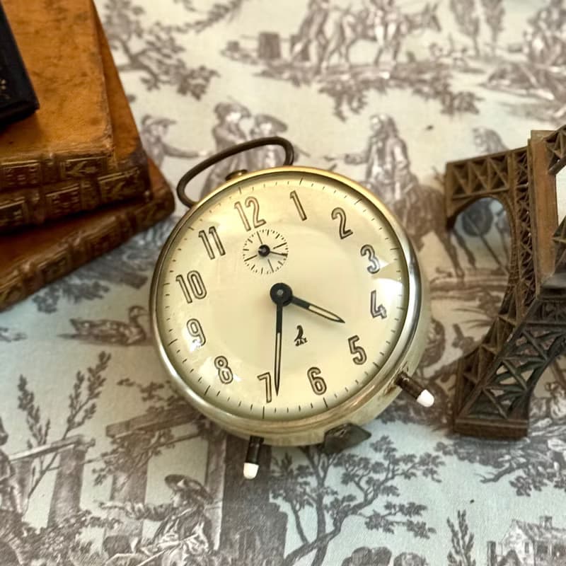 50743-迷人法國古董JAZ 機械鬧鐘