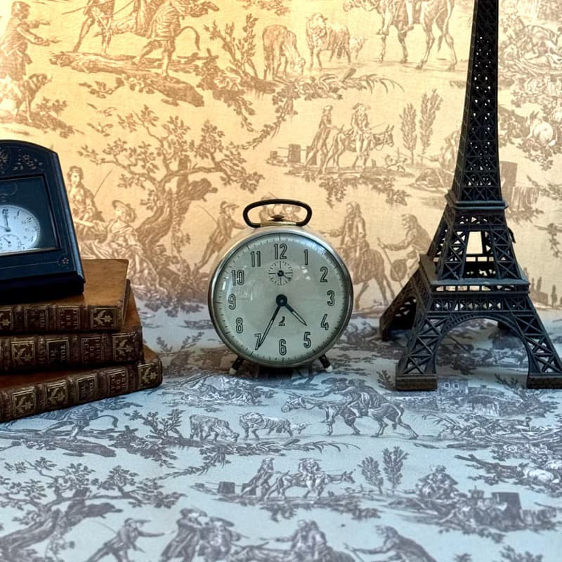 50743-迷人法國古董JAZ 機械鬧鐘