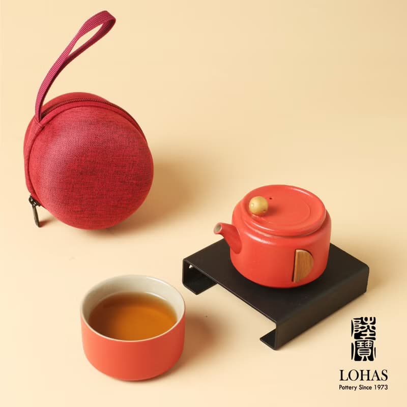 陸寶LOHAS 凝月隨手泡 1壺1杯+便攜包 旅行茶組
