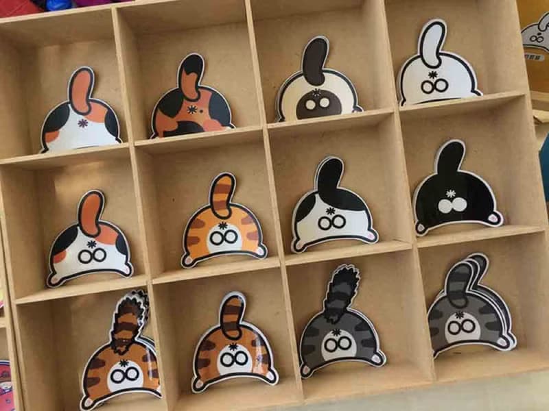 貓屁屁の圖鑑 防水貼紙 - 貓奴請享用 stickers Waterproof stick