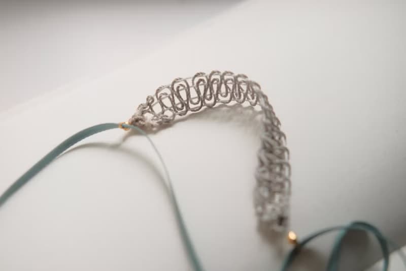 蕾絲編織頸鏈 蠟繩項鍊 可當手鍊