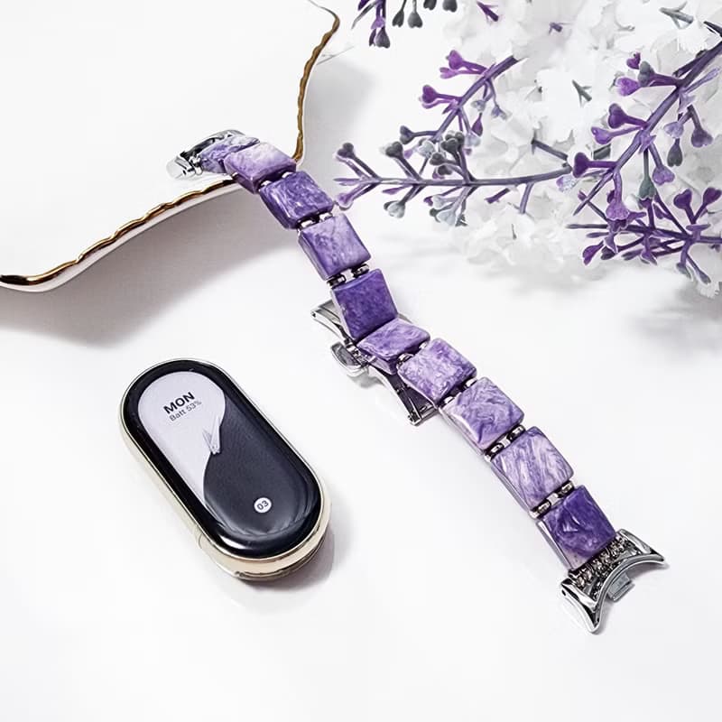 頂級紫龍晶 Android 智慧手錶 小米 Apple Watch 寶石錶帶 禮物
