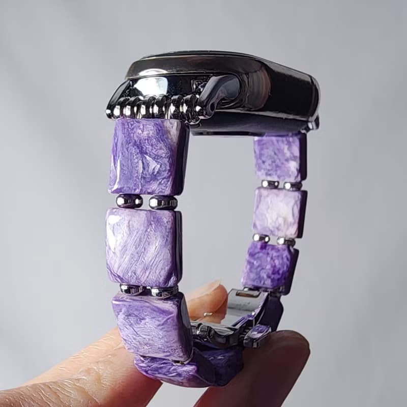 頂級紫龍晶 Android 智慧手錶 小米 Apple Watch 寶石錶帶 禮物