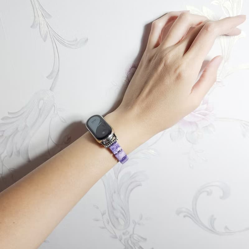 頂級紫龍晶 Android 智慧手錶 小米 Apple Watch 寶石錶帶 禮物