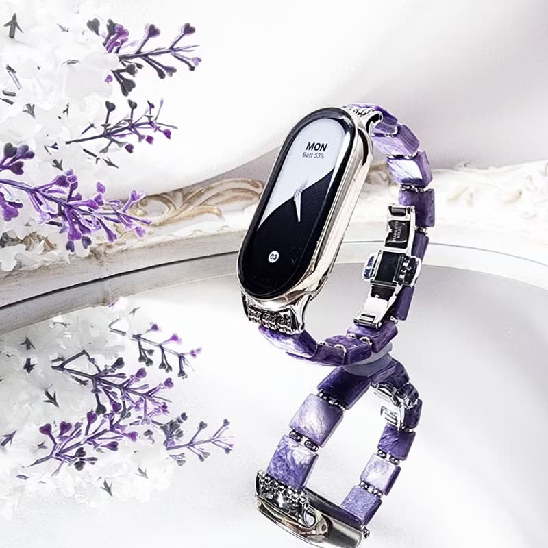 頂級紫龍晶 Android 智慧手錶 小米 Apple Watch 寶石錶帶 禮物