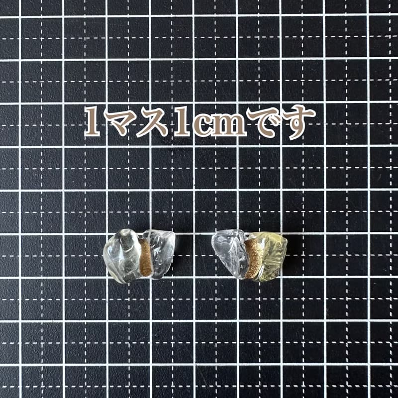 【再販】レモンクォーツ 水晶 金継ぎ ピアス イヤリング ノンホールピアス 天然石