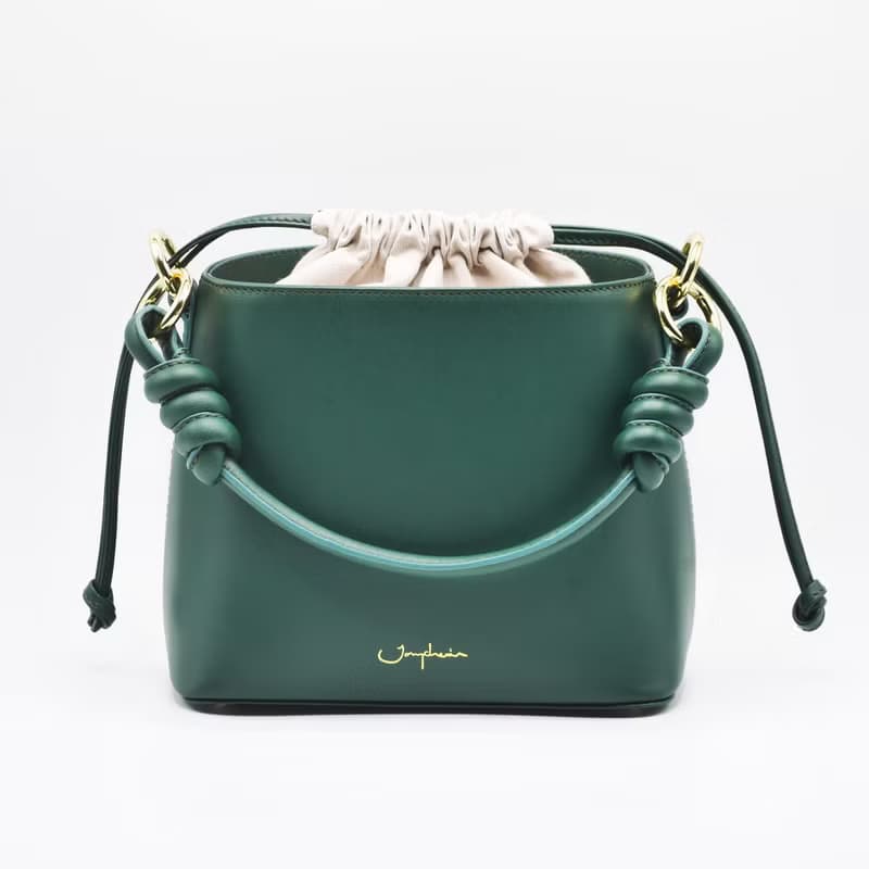 真皮包Fuji Bucket Bag  / 綠色包 Broccoli Green 綠色 斜