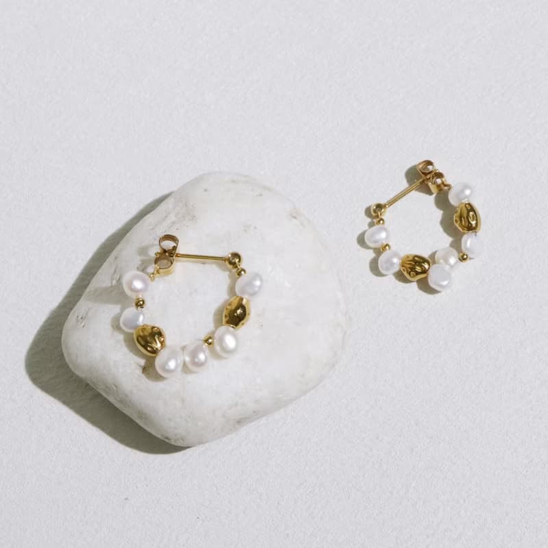 【NEW新品上市】浪沫。錯落珍珠耳環