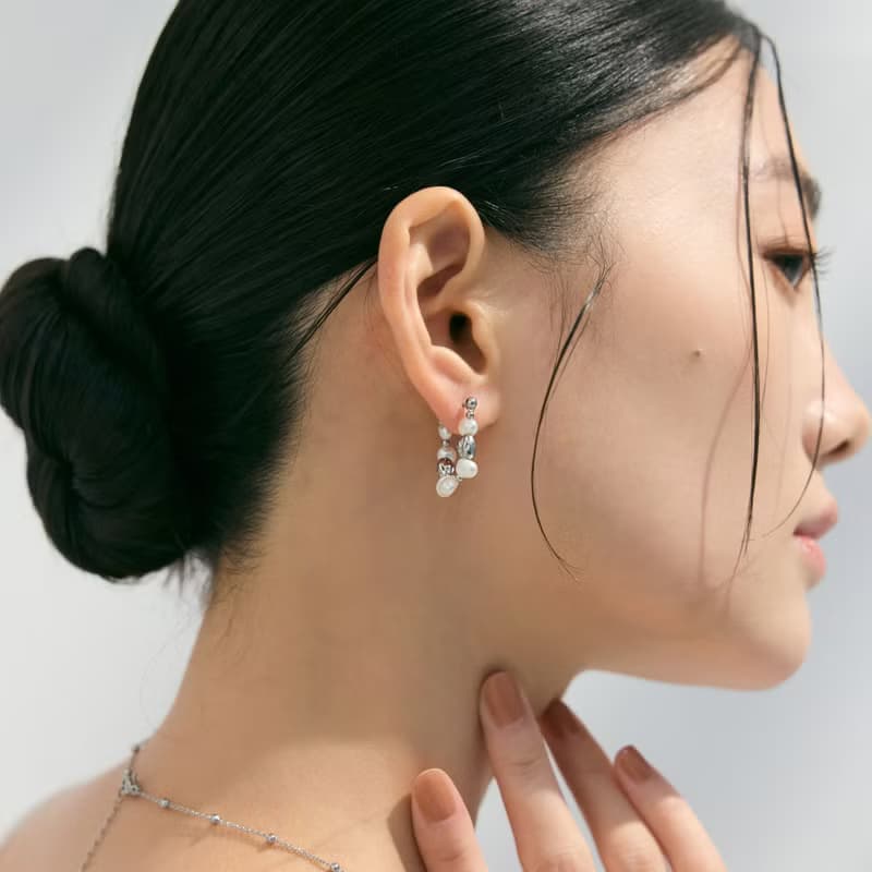 【NEW新品上市】浪沫。錯落珍珠耳環