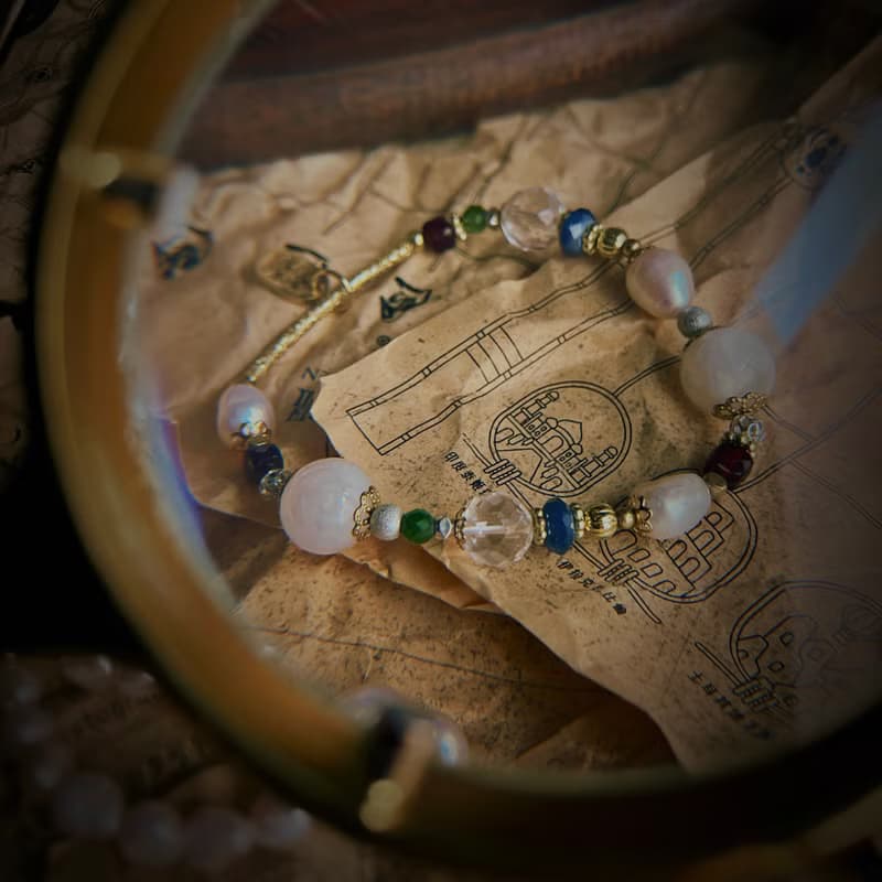 【旅行祭】永恆的淚珠 // C1614藍晶白月光珍珠手鍊