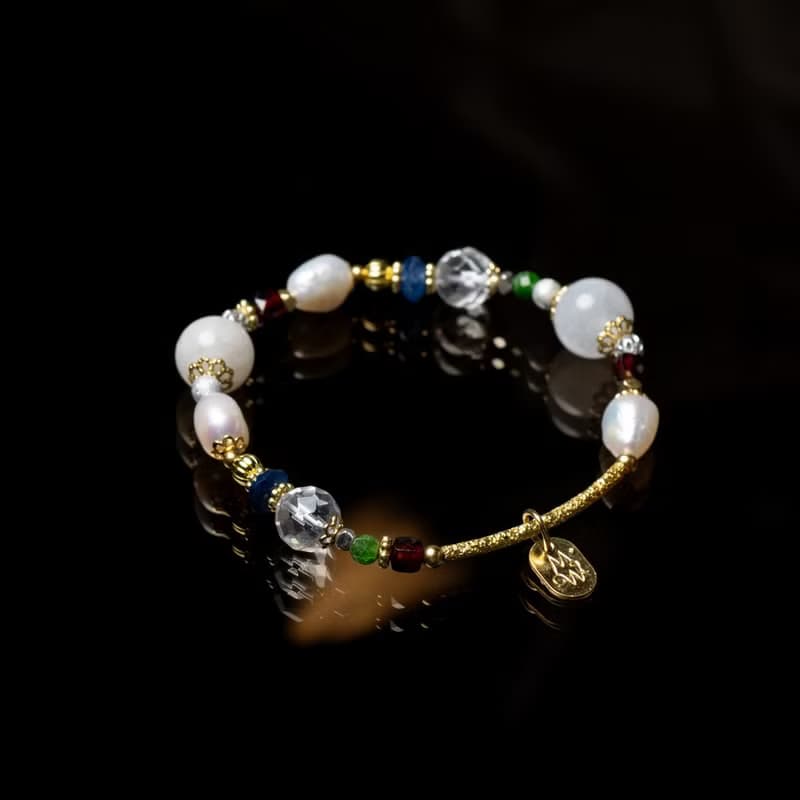 【旅行祭】永恆的淚珠 // C1614藍晶白月光珍珠手鍊