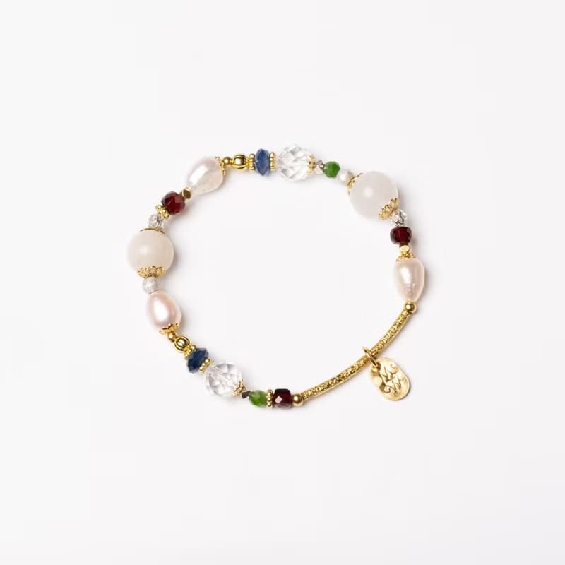 【旅行祭】永恆的淚珠 // C1614藍晶白月光珍珠手鍊