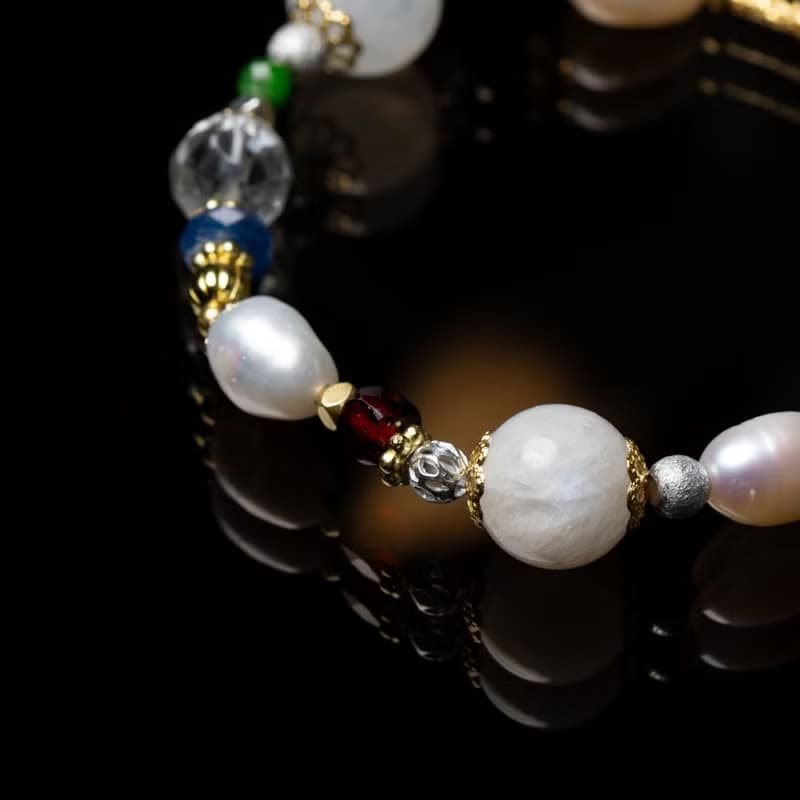 【旅行祭】永恆的淚珠 // C1614藍晶白月光珍珠手鍊