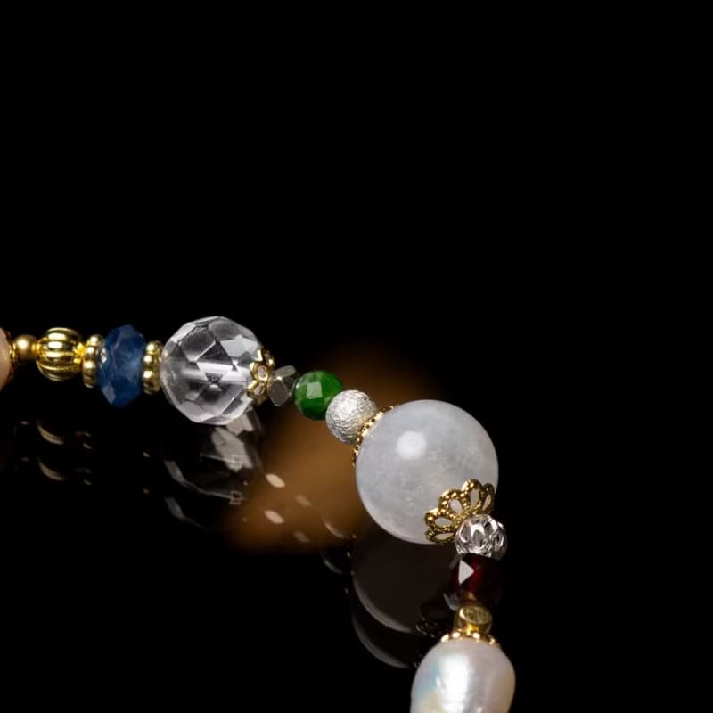 【旅行祭】永恆的淚珠 // C1614藍晶白月光珍珠手鍊