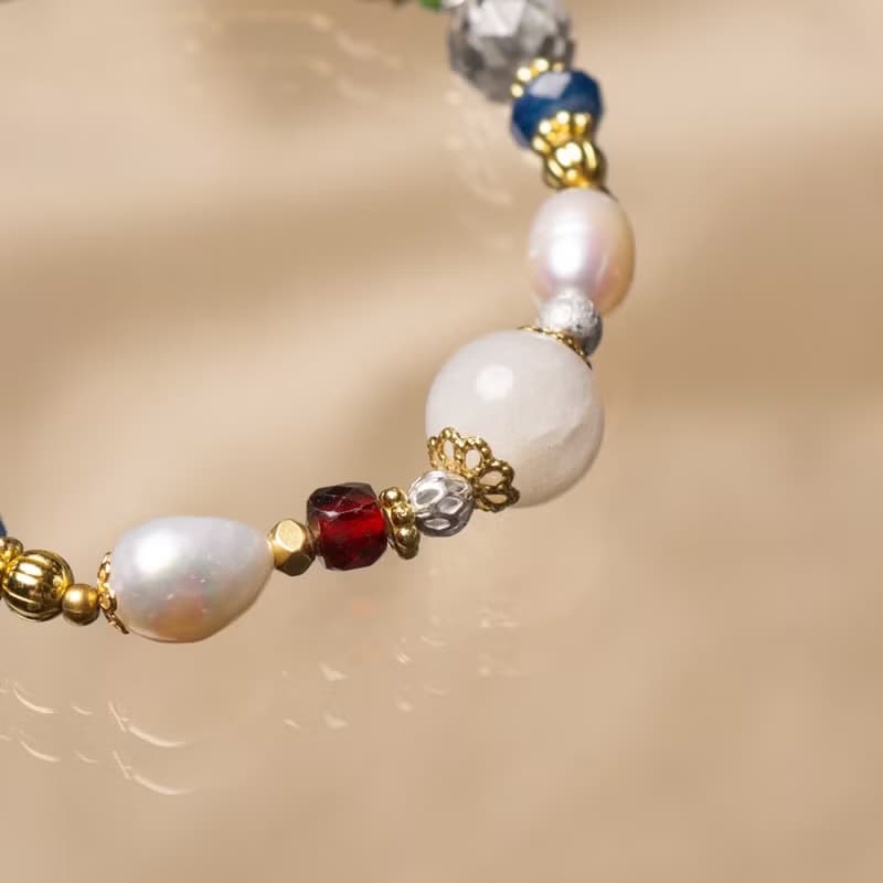 【旅行祭】永恆的淚珠 // C1614藍晶白月光珍珠手鍊