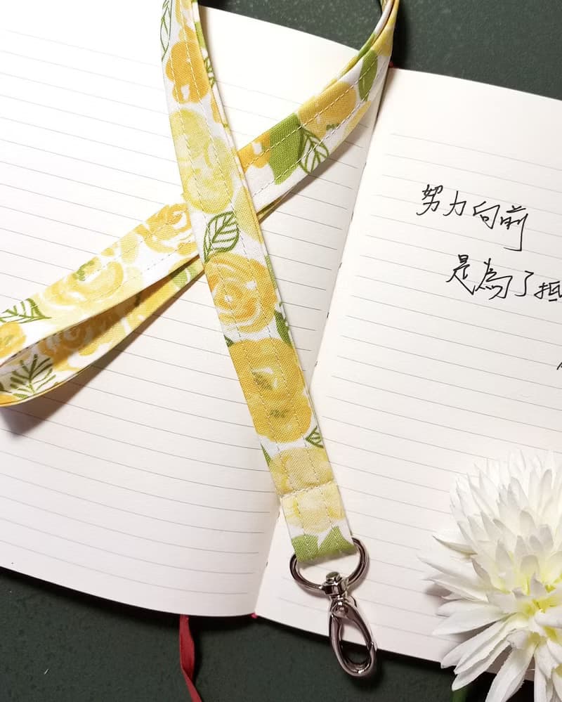 職場必備-寬版純棉識別證頸掛繩/手機掛繩/證件带-薔薇
