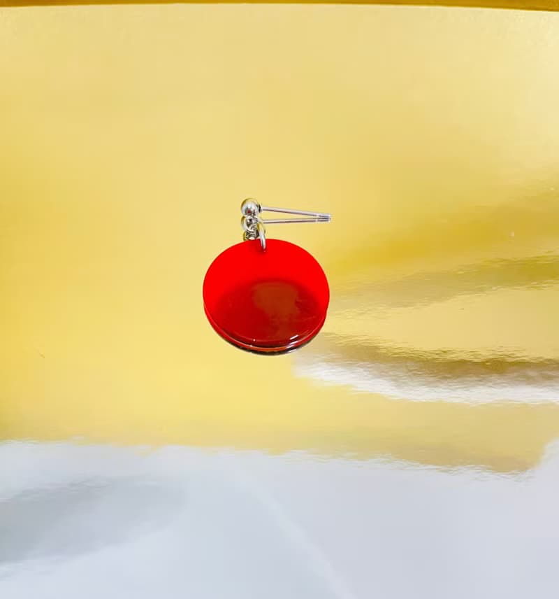 孕育 琉璃耳環 單邊1只 窗花復古耳環 手作飾品 醫療鋼耳環