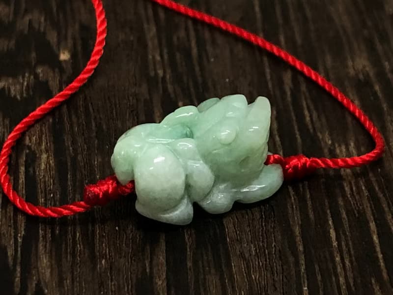 快速出貨 天然緬甸玉翡翠 開運幸運紅繩手鍊 招財貔貅手鍊