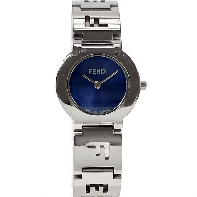 【日本直送 中古美品】フェンディ FENDI 腕時計 3050L オロロジ ステンレススチール シルバー/ネイビー クオーツ