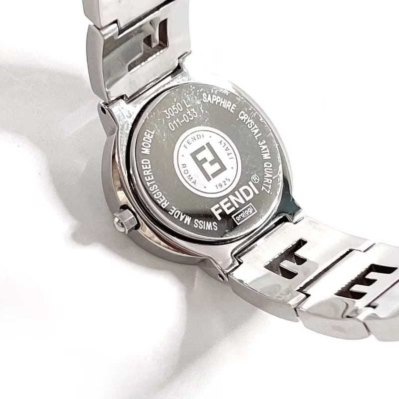 【日本直送 中古美品】フェンディ FENDI 腕時計 3050L オロロジ ステンレススチール シルバー/ネイビー クオーツ