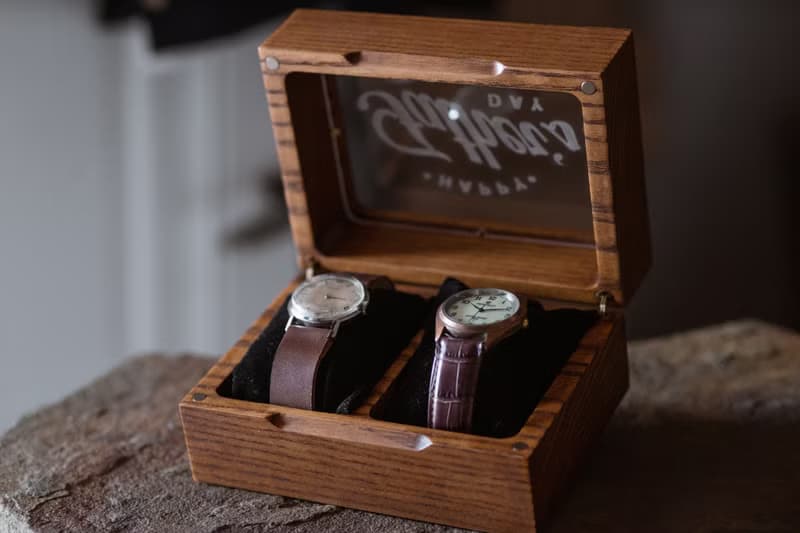 Wood watch box for man woman Engraved watch storage organizer Handcrafted box