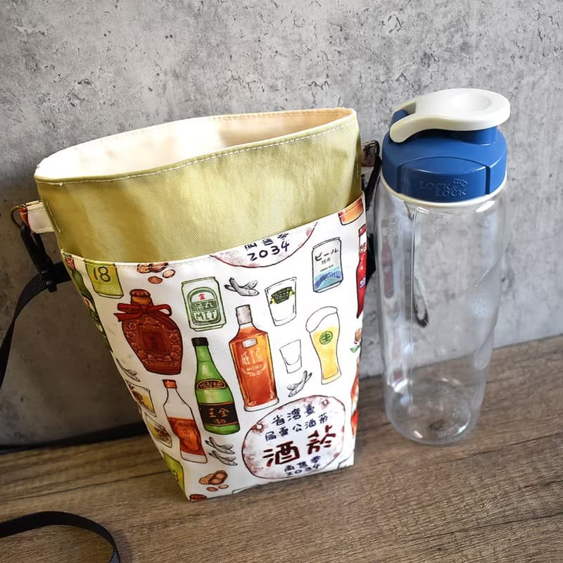 可調式斜背 大容量 多功能水瓶袋_台灣好酒