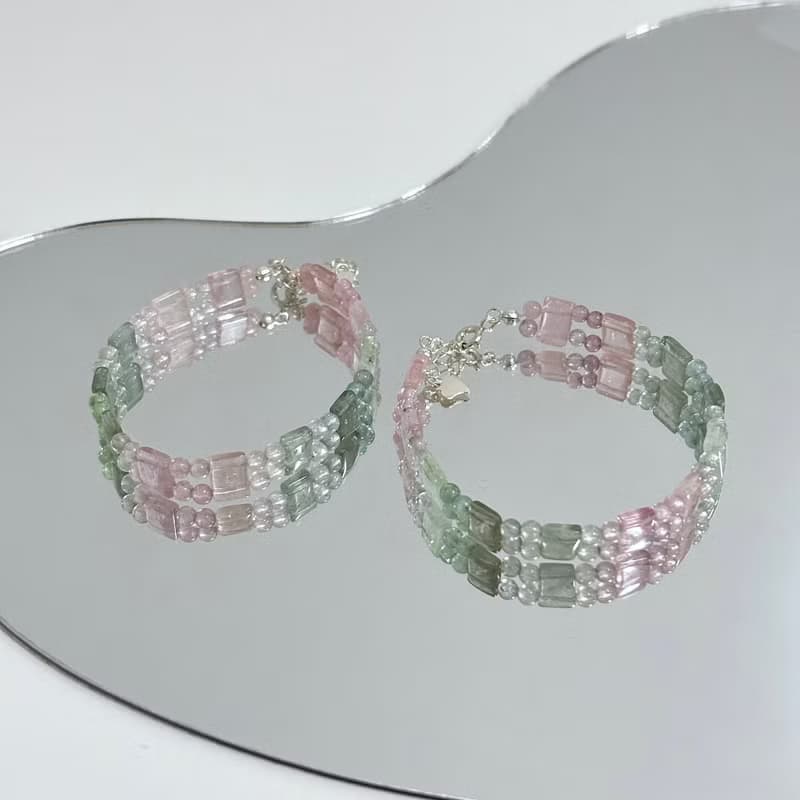 粉綠映蓮 / 碧璽手鍊