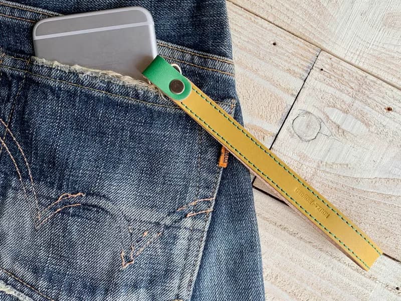 BELT　フレッシュ過ぎるライム×レモン　ベルトステッチストラップ　ポーチの持ち手にも　BSS-YG-G