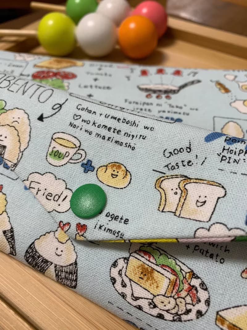 文青風環保筷袋  美食嚮宴 晴空藍 手作餐具袋.交換禮物.