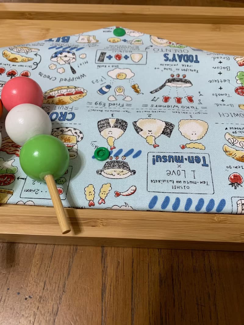 文青風環保筷袋  美食嚮宴 晴空藍 手作餐具袋.交換禮物.