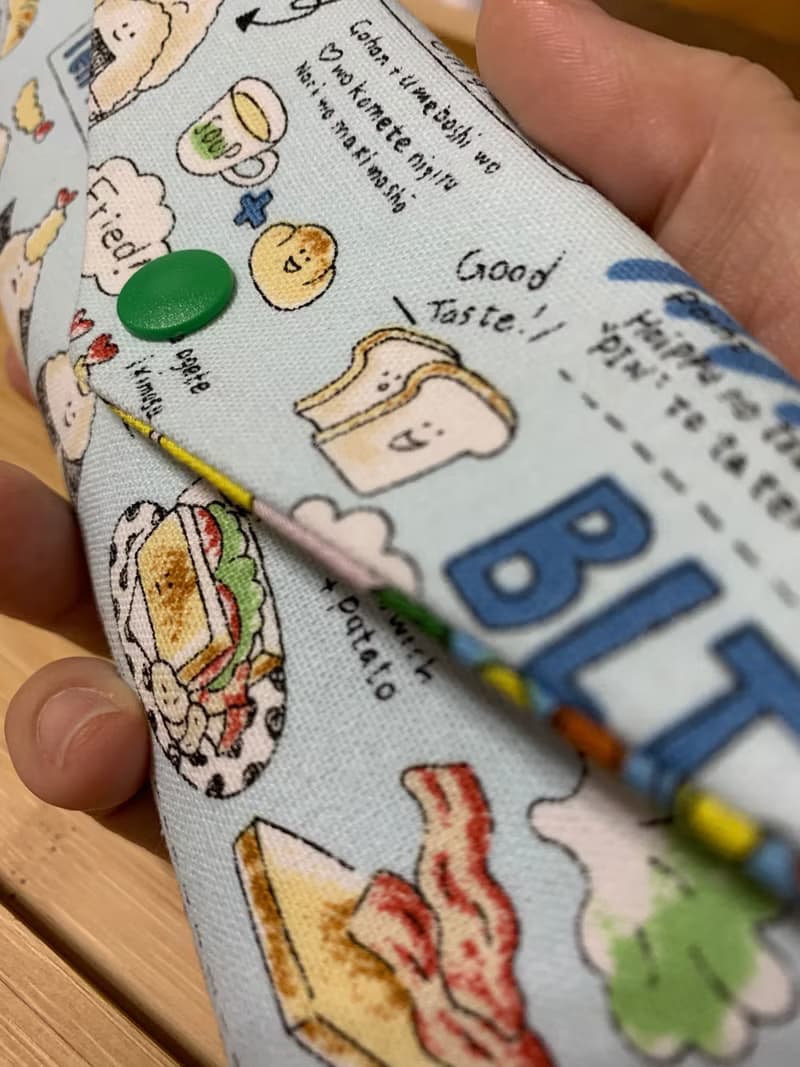 文青風環保筷袋  美食嚮宴 晴空藍 手作餐具袋.交換禮物.