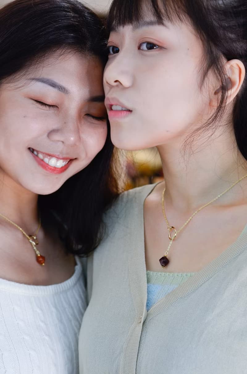 【環保項鏈】曦日 紫寶石鍍金圓環套索頸鏈/手工/禮物/推薦