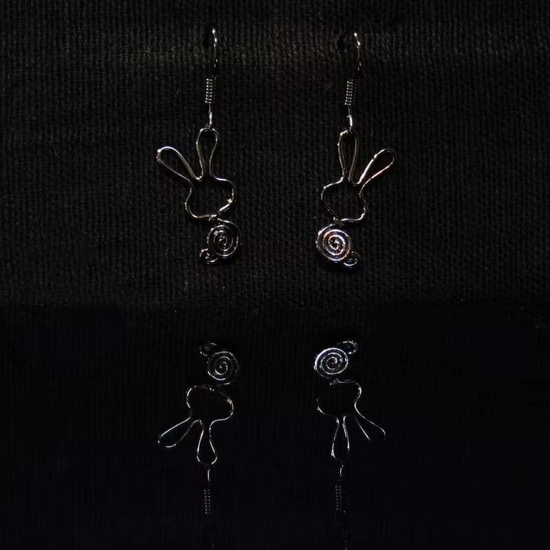 Winwing金屬線編織耳飾-【小兔子】耳針/耳環