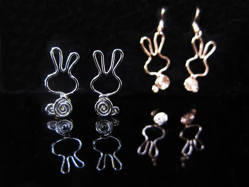 Winwing金屬線編織耳飾-【小兔子】耳針/耳環