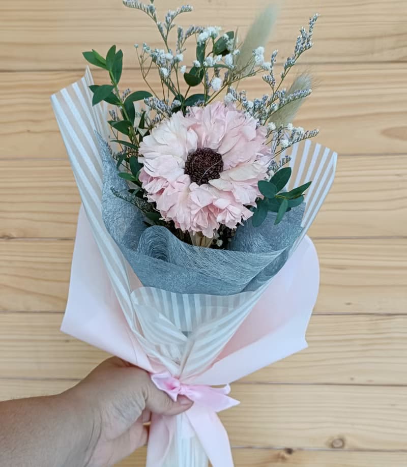 乾燥向日葵向日葵畢業花束 玫瑰乾燥永生花束 生日謝師禮物花束七
