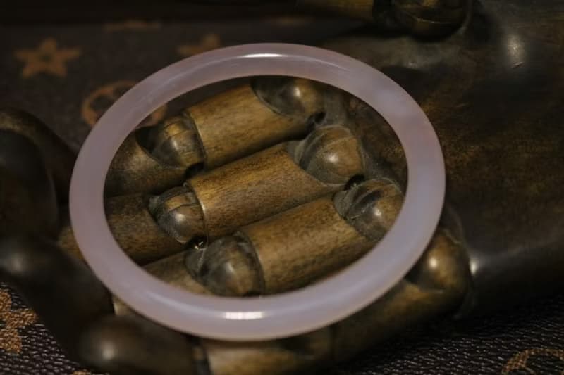 粉色叮噹鐲子粉色圓條復古手鐲禮盒裝