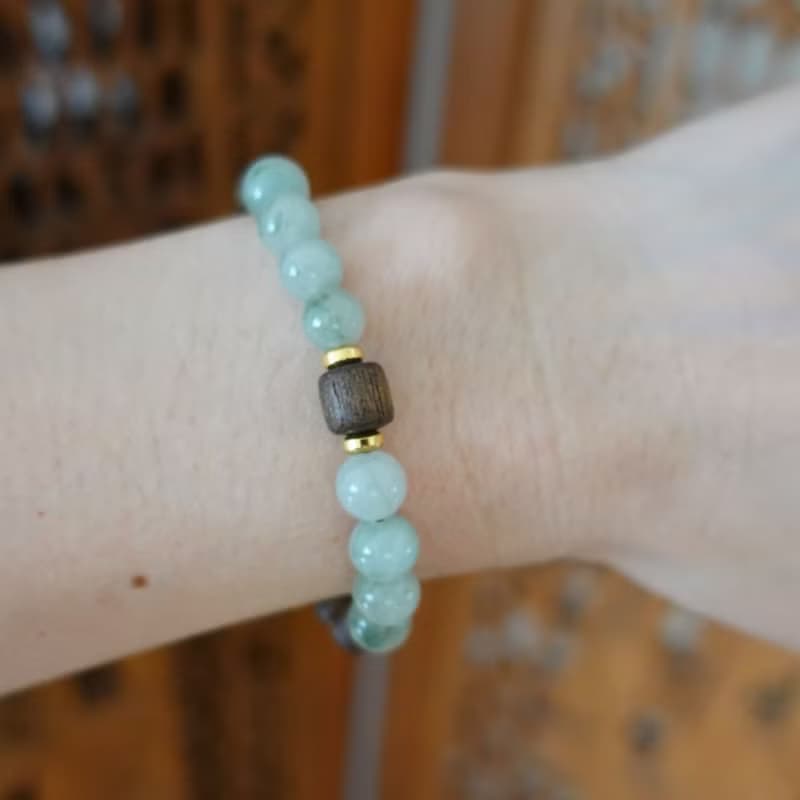 翠潤沉香 柬埔寨沉香 新疆天山翠 氣質手鍊 新中式手串 禮物首選