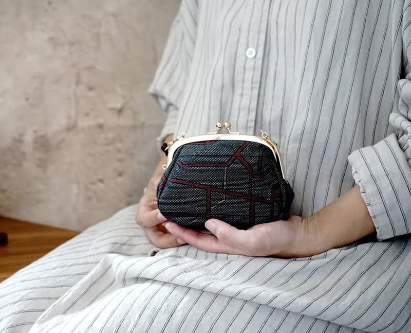 和服織物創意親子收納口金包-摩登現代