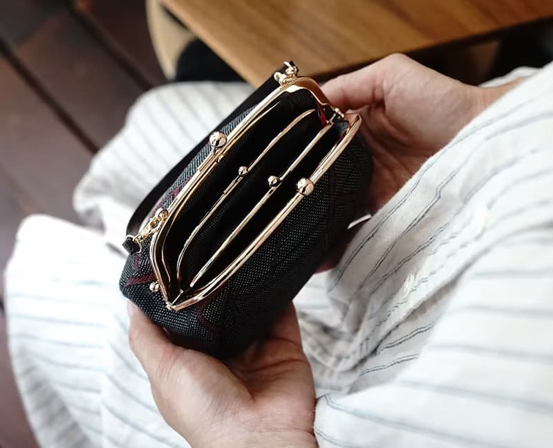 和服織物創意親子收納口金包-摩登現代