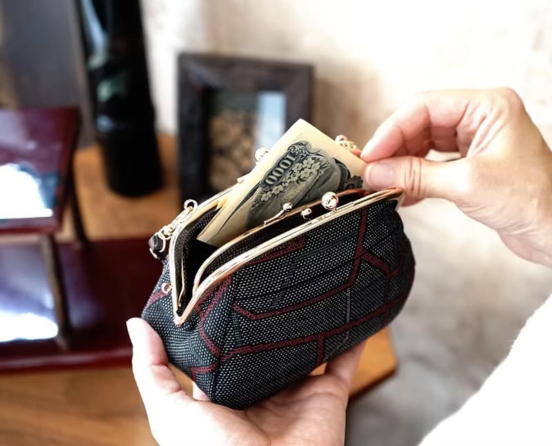 和服織物創意親子收納口金包-摩登現代