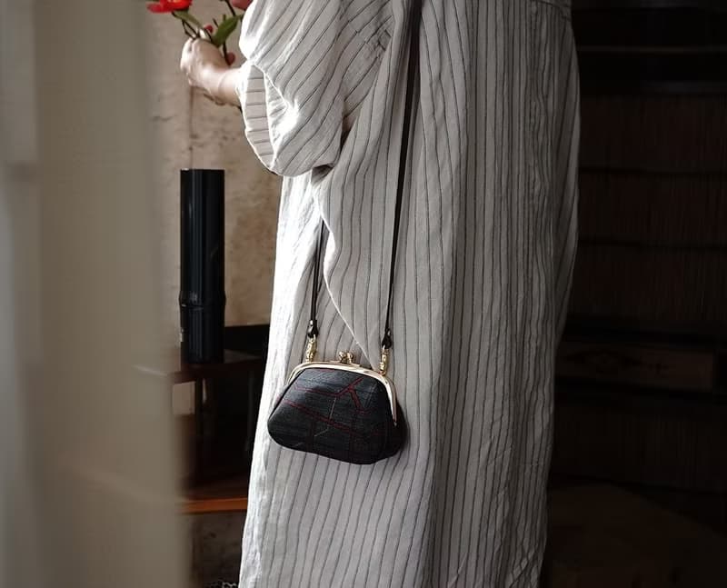 和服織物創意親子收納口金包-摩登現代