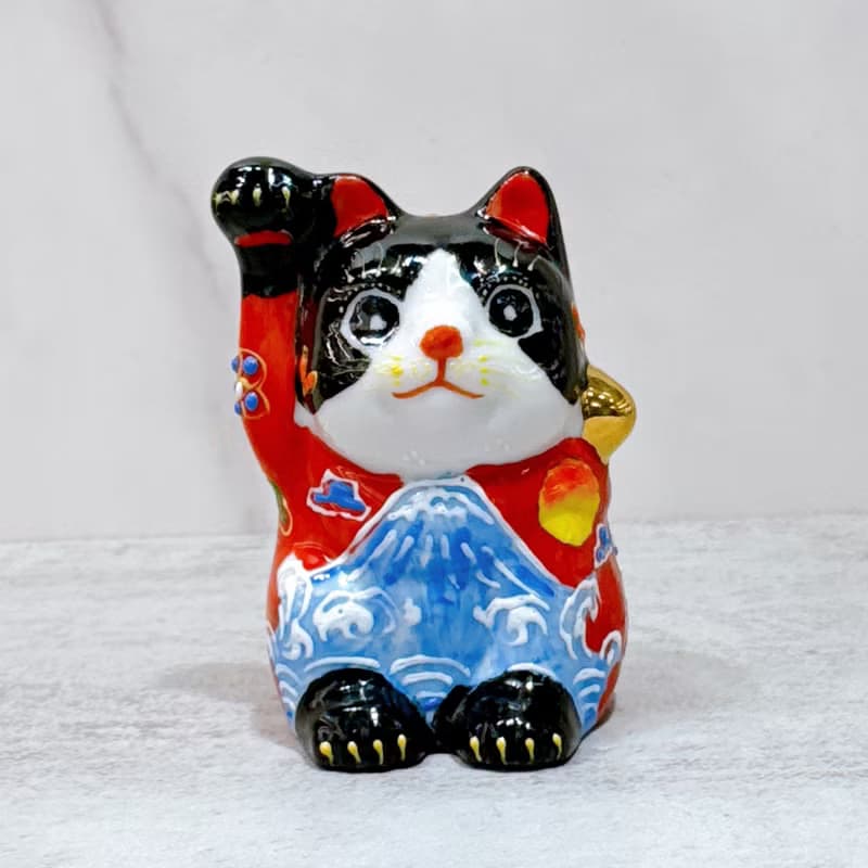 【旭富一對】日本九谷燒招財貓 | 太陽富士 - 一對