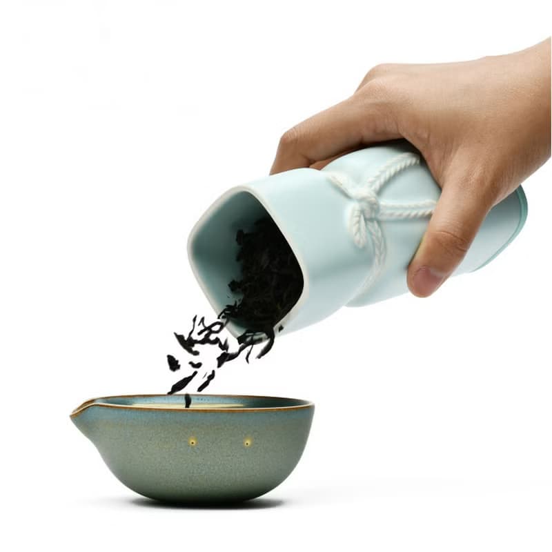 故宮宮廷文化 | 開福茶葉罐 上下兩倉 陶瓷密封便攜 七夕禮物情侶