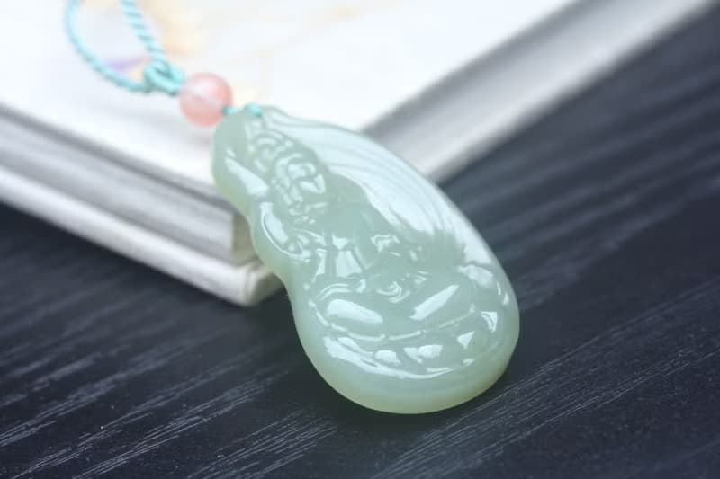【觀音】和田青玉觀音菩薩 項鏈 掛件掛飾吊墜保平安送禮佳品