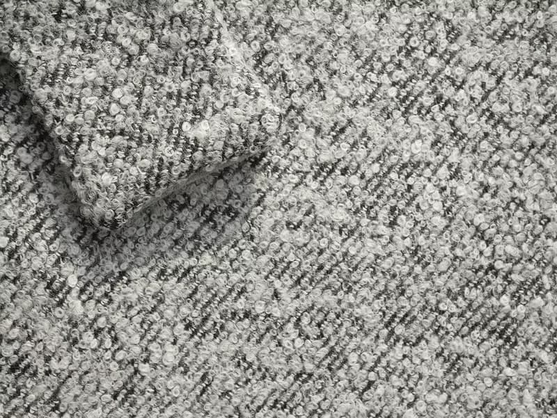 Mist 系列 - 鉛光 * 灰色 雜點 混織毛料 圍巾 連帽圍巾